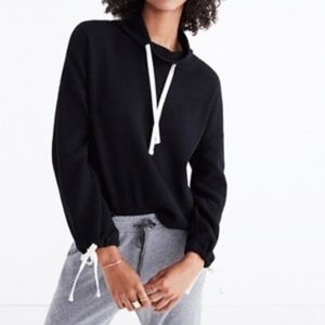 Madewell Black Side-Tie Sweatshirt
